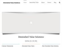 Tablet Screenshot of diminishedvaluesolutions.net